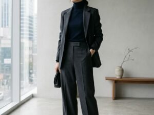 Wide-Leg Tailored Trousers
